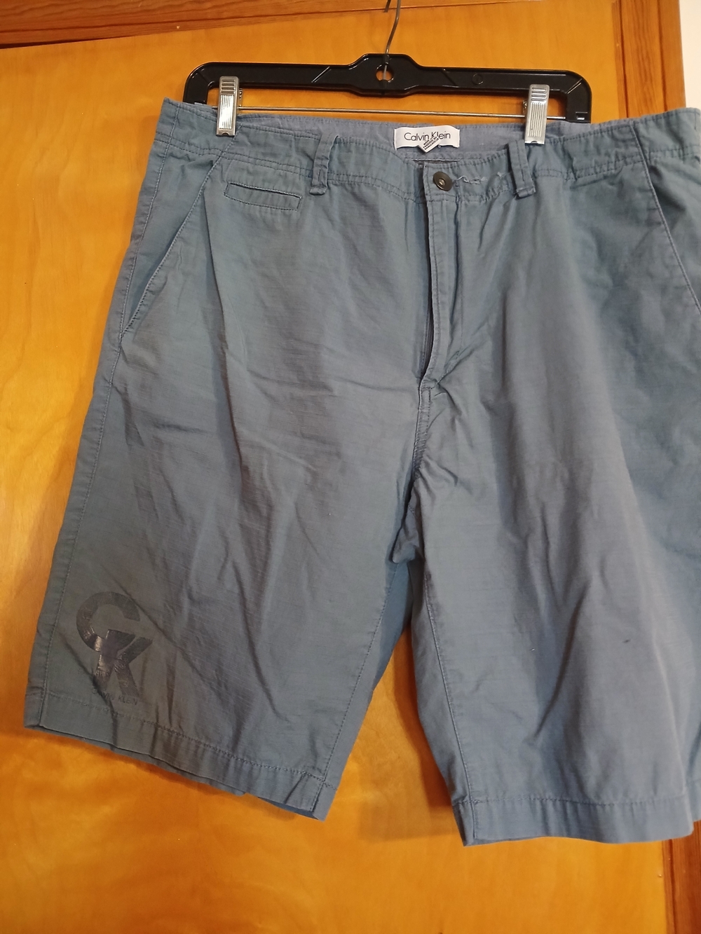 Calvin Klein Men's Slate Blue Flat Front Shorts